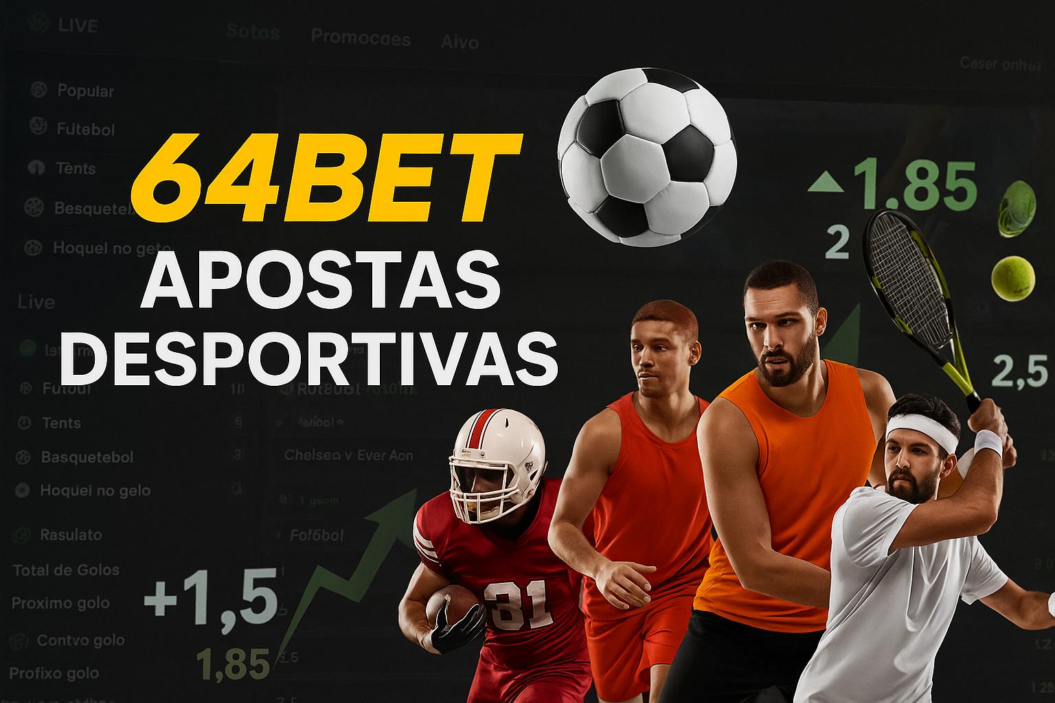Apostas esportivas no cassino online 64BET